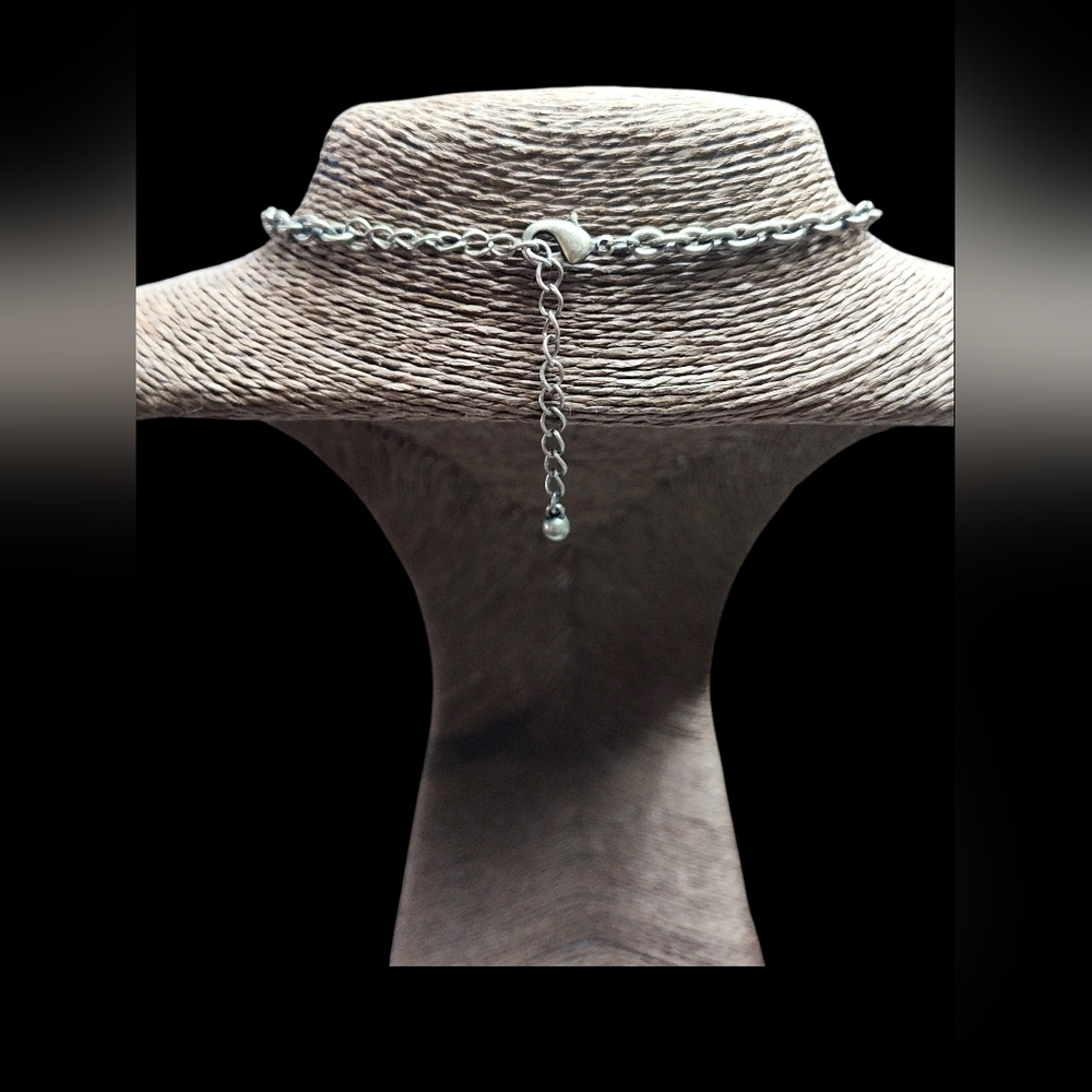 Vintage 16-18" Rhinestone Choker In Brass - Picture 4 of 4